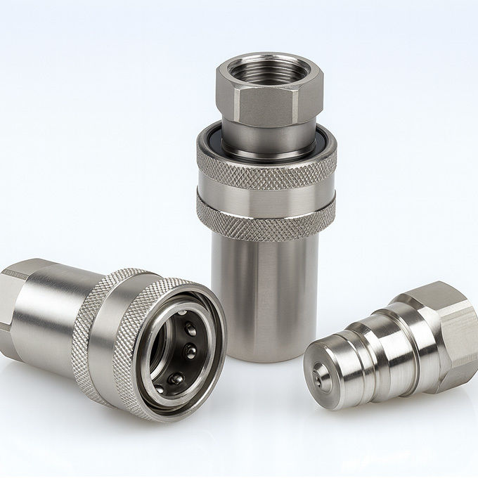 Accoppiamento rapido in acciaio inossidabile Cb-spm-10f-a-iso-7241-a con attacco Parker 6600 maschio e femmina