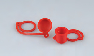 Cappucci e tappi per coppie veloci della serie CB-TF in plastica per polvere rossa