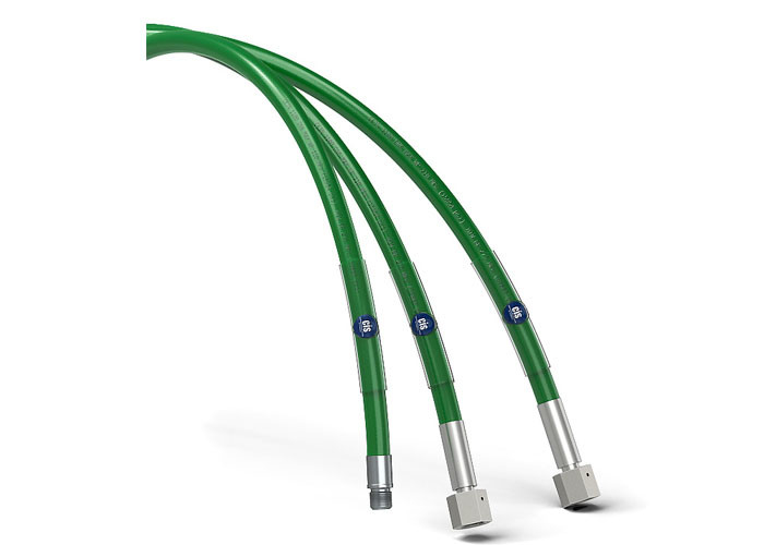L'olio che raffina il verde ultra ad alta pressione del tubo flessibile 110Mpa colora l'identificazione 6.4MM